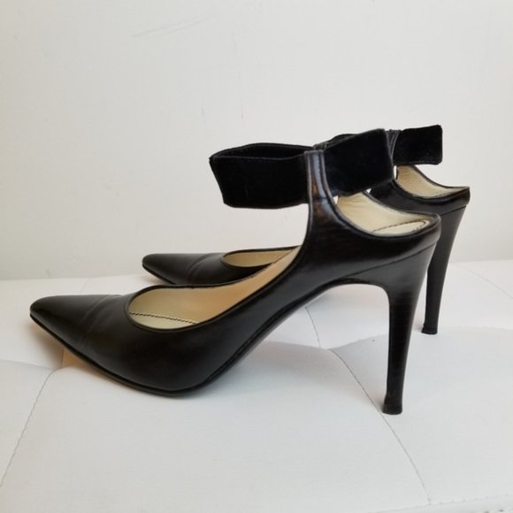 Sergio Rossi velvet ankle strap heels 36.5 - Picture 4 of 8